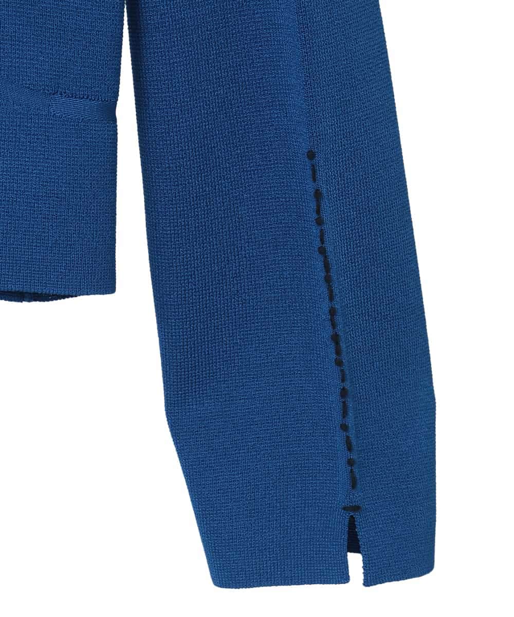 R6FED20330 HIROKO BIS(小さいサイズ)(メゾン ドゥ サンク) 【小さいサイズ】ステッチアクセントミラノリブカーディガン ホワイト