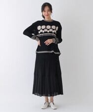 R6FES16290 HIROKO BIS(小さいサイズ)(メゾン ドゥ サンク) 【小さいサイズ】ドットアクセントデザインプルオーバー ホワイト