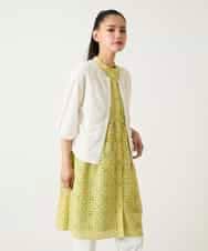 R6FFD48300 HIROKO BIS(小さいサイズ)(メゾン ドゥ サンク) 【小さいサイズ】リブポイントコンパクトニットカーディガン ライトブルー