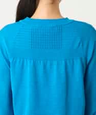 R6FFD48300 HIROKO BIS(小さいサイズ)(メゾン ドゥ サンク) 【小さいサイズ】リブポイントコンパクトニットカーディガン ライトブルー