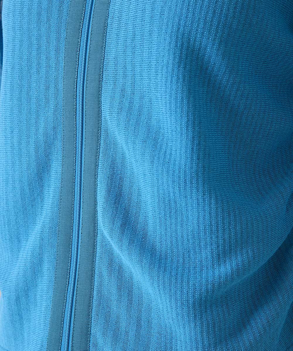 R6FFD48300 HIROKO BIS(小さいサイズ)(メゾン ドゥ サンク) 【小さいサイズ】リブポイントコンパクトニットカーディガン ライトブルー