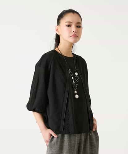 R6FFD48300 HIROKO BIS(小さいサイズ) 【小さいサイズ】リブポイントコンパクトニットカーディガン