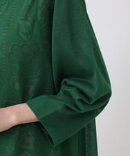 R6FHV10290 HIROKO BIS(小さいサイズ)(メゾン ドゥ サンク) 【小さいサイズ】ネックステッチデザインカーディガン グリーン
