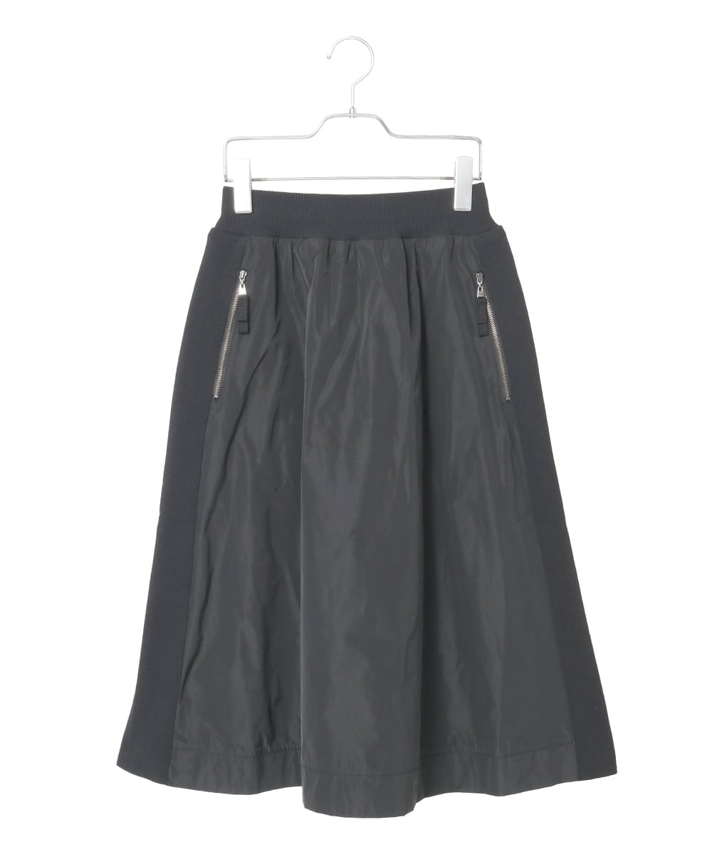 R6GAD32390 HIROKO BIS(小さいサイズ)(メゾン ドゥ サンク) 【小さいサイズ】異素材ジョイントニットスカート ブラック