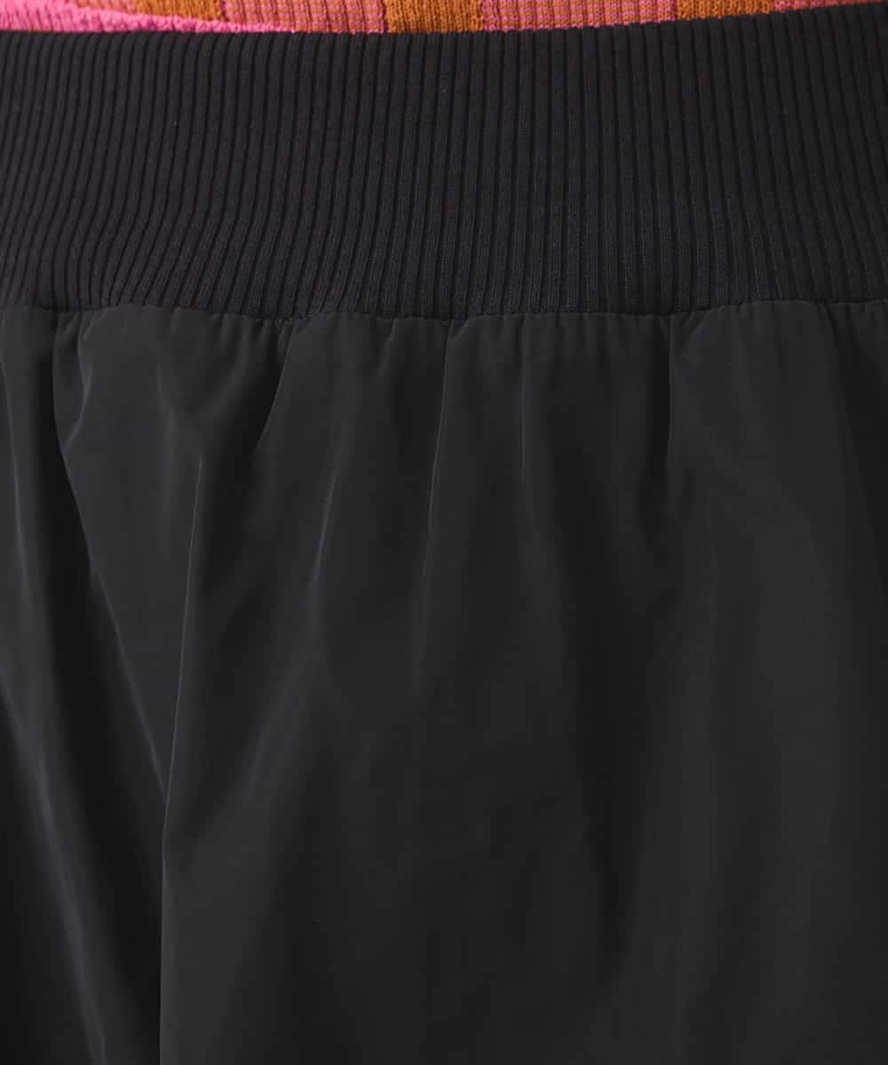 R6GAD32390 HIROKO BIS(小さいサイズ)(メゾン ドゥ サンク) 【小さいサイズ】異素材ジョイントニットスカート ブラック