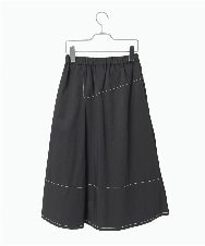 R6HAD28260 HIROKO BIS(小さいサイズ)(メゾン ドゥ サンク) 【小さいサイズ】ステッチデザインフレアスカート /洗える ブラック