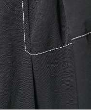 R6HAD28260 HIROKO BIS(小さいサイズ)(メゾン ドゥ サンク) 【小さいサイズ】ステッチデザインフレアスカート /洗える ブラック
