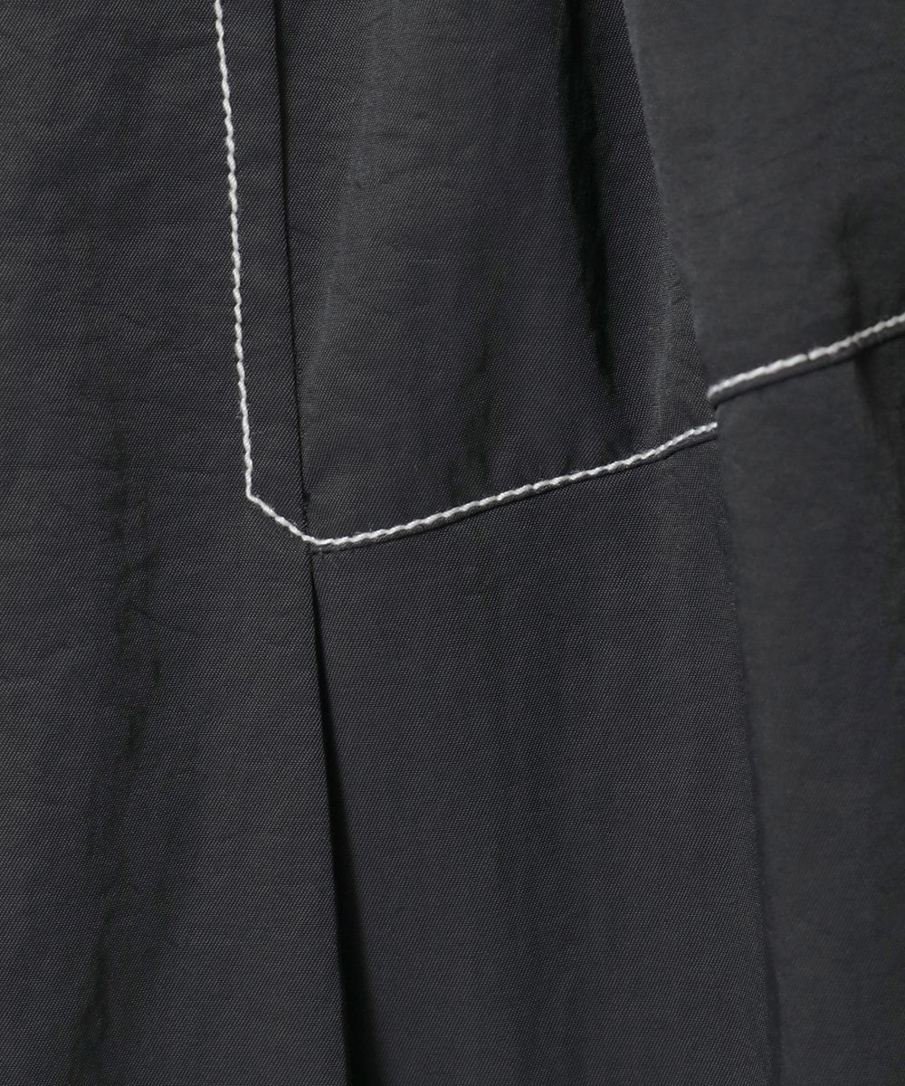 R6HAD28260 HIROKO BIS(小さいサイズ)(メゾン ドゥ サンク) 【小さいサイズ】ステッチデザインフレアスカート /洗える ブラック