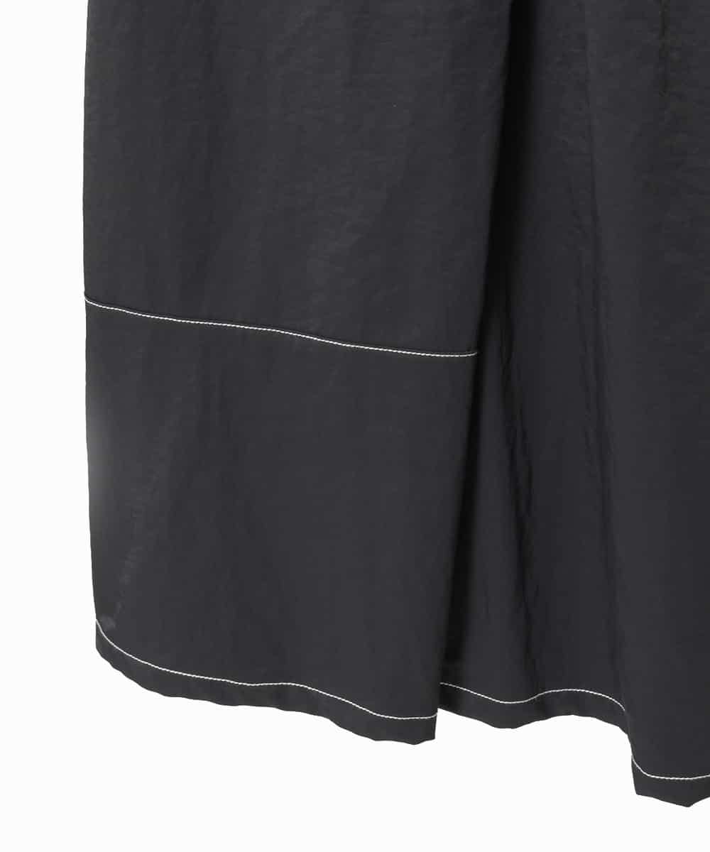 R6HAD28260 HIROKO BIS(小さいサイズ)(メゾン ドゥ サンク) 【小さいサイズ】ステッチデザインフレアスカート /洗える ブラック