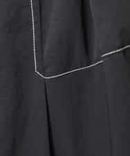 R6HAD28260 HIROKO BIS(小さいサイズ)(メゾン ドゥ サンク) 【小さいサイズ】ステッチデザインフレアスカート /洗える ブラック