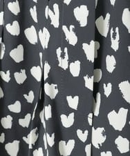 R6HAD31290 HIROKO BIS(小さいサイズ)(メゾン ドゥ サンク) 【小さいサイズ】ハート柄ドットプリントフレアスカート ブラウン