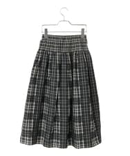 R6HAE52330 HIROKO BIS(小さいサイズ)(メゾン ドゥ サンク) 【小さいサイズ】チェックジャカードシャーリングスカート ブラック