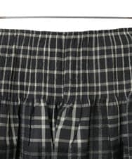 R6HAE52330 HIROKO BIS(小さいサイズ)(メゾン ドゥ サンク) 【小さいサイズ】チェックジャカードシャーリングスカート ブラック