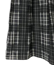 R6HAE52330 HIROKO BIS(小さいサイズ)(メゾン ドゥ サンク) 【小さいサイズ】チェックジャカードシャーリングスカート ブラック