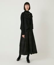 R6HAF50390 HIROKO BIS(小さいサイズ)(メゾン ドゥ サンク) 【小さいサイズ/洗える】モチーフレースデザインスカート ブラック