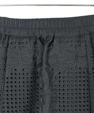 R6HAF50390 HIROKO BIS(小さいサイズ)(メゾン ドゥ サンク) 【小さいサイズ/洗える】モチーフレースデザインスカート ブラック