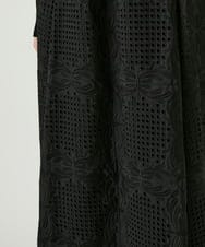 R6HAF50390 HIROKO BIS(小さいサイズ)(メゾン ドゥ サンク) 【小さいサイズ/洗える】モチーフレースデザインスカート ブラック