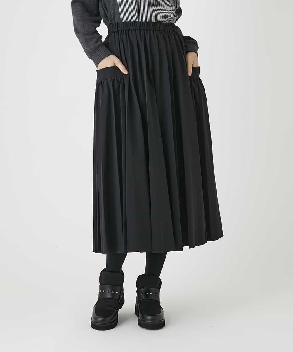 R6HAG10360 HIROKO BIS(小さいサイズ)(メゾン ドゥ サンク) 【小さいサイズ】サイドポケットプリーツスカート ブラウン