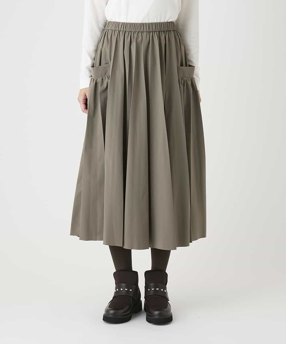 R6HAG10360 HIROKO BIS(小さいサイズ)(メゾン ドゥ サンク) 【小さいサイズ】サイドポケットプリーツスカート ブラウン