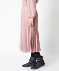 R6HAT21310 HIROKO BIS(小さいサイズ)(メゾン ドゥ サンク) 【小さいサイズ/洗える】三日月プリーツトリコットスカート ピンク