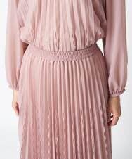 R6HAT21310 HIROKO BIS(小さいサイズ)(メゾン ドゥ サンク) 【小さいサイズ/洗える】三日月プリーツトリコットスカート ピンク