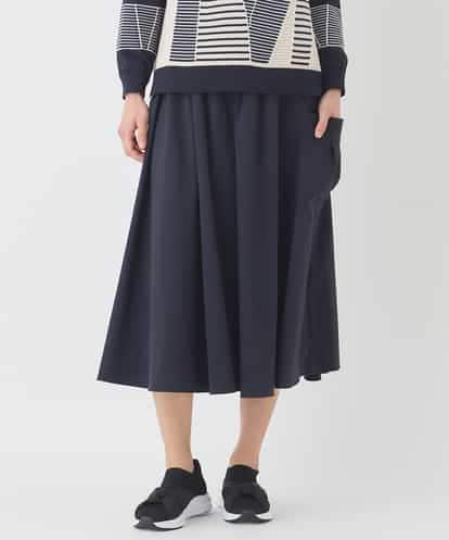 R6HDD80230 HIROKO BIS(小さいサイズ) 【小さいサイズ】ハイストレッチギャザーフレアスカート