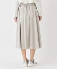 R6HDD80230 HIROKO BIS(小さいサイズ)(メゾン ドゥ サンク) 【小さいサイズ】ハイストレッチギャザーフレアスカート ライトグレー