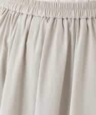 R6HDD80230 HIROKO BIS(小さいサイズ)(メゾン ドゥ サンク) 【小さいサイズ】ハイストレッチギャザーフレアスカート ライトグレー