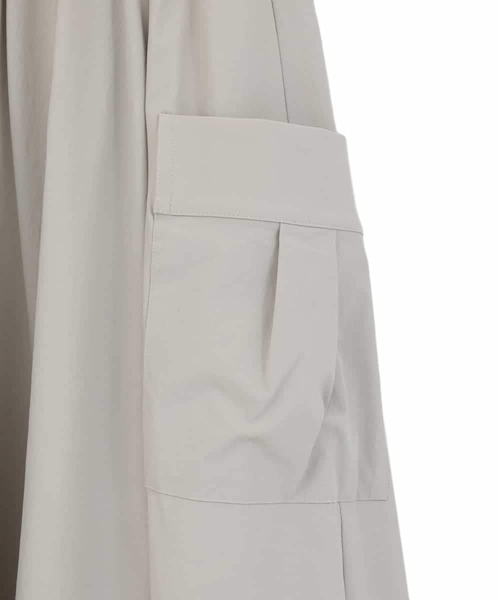 R6HDD80230 HIROKO BIS(小さいサイズ)(メゾン ドゥ サンク) 【小さいサイズ】ハイストレッチギャザーフレアスカート ライトグレー