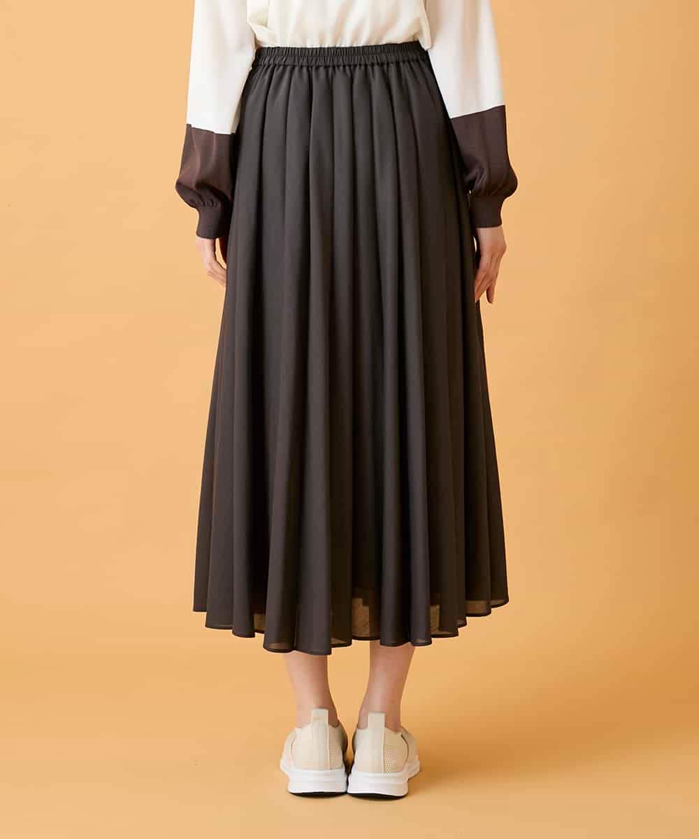 R6HED51290 HIROKO BIS(小さいサイズ)(メゾン ドゥ サンク) 【小さいサイズ】かまぼこプリーツスカート ダークグレー