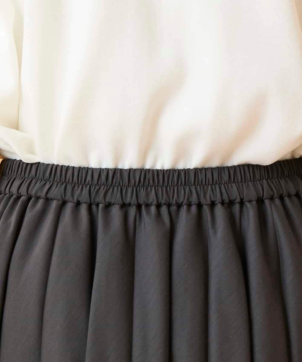 R6HED51290 HIROKO BIS(小さいサイズ)(メゾン ドゥ サンク) 【小さいサイズ】かまぼこプリーツスカート ダークグレー