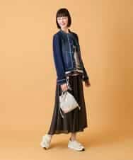 R6HED51290 HIROKO BIS(小さいサイズ)(メゾン ドゥ サンク) 【小さいサイズ】かまぼこプリーツスカート ダークグレー