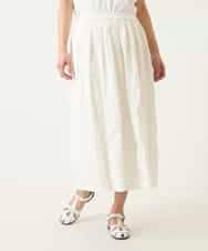 R6HFD26290 HIROKO BIS(小さいサイズ)(メゾン ドゥ サンク) 【小さいサイズ】ボタニカルモチーフスカート ホワイト