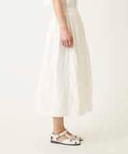 R6HFD26290 HIROKO BIS(小さいサイズ)(メゾン ドゥ サンク) 【小さいサイズ】ボタニカルモチーフスカート ホワイト