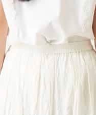 R6HFD26290 HIROKO BIS(小さいサイズ)(メゾン ドゥ サンク) 【小さいサイズ】ボタニカルモチーフスカート ホワイト