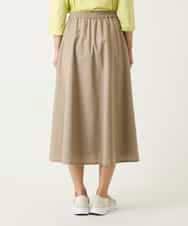 R6HFD31290 HIROKO BIS(小さいサイズ)(メゾン ドゥ サンク) 【小さいサイズ】リネンライクアウトポケットフレアスカート ベージュ