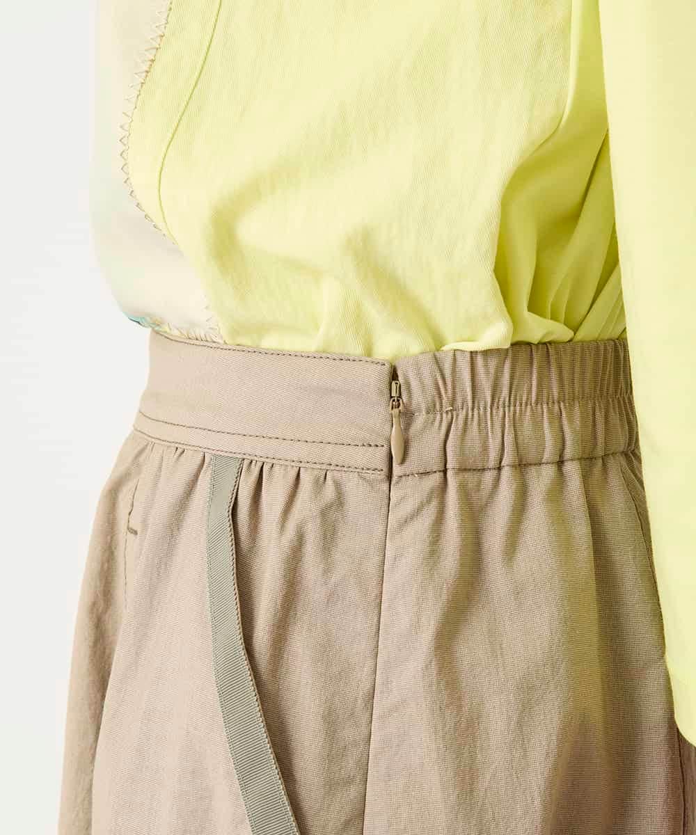 R6HFD31290 HIROKO BIS(小さいサイズ)(メゾン ドゥ サンク) 【小さいサイズ】リネンライクアウトポケットフレアスカート ベージュ