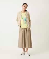 R6HFD31290 HIROKO BIS(小さいサイズ)(メゾン ドゥ サンク) 【小さいサイズ】リネンライクアウトポケットフレアスカート ベージュ