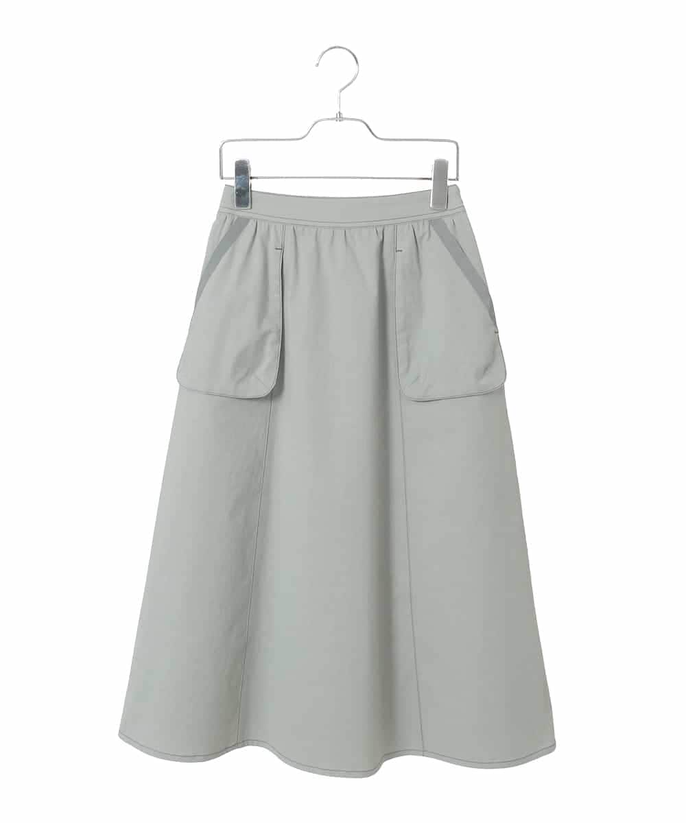 R6HFD31290 HIROKO BIS(小さいサイズ)(メゾン ドゥ サンク) 【小さいサイズ】リネンライクアウトポケットフレアスカート ベージュ