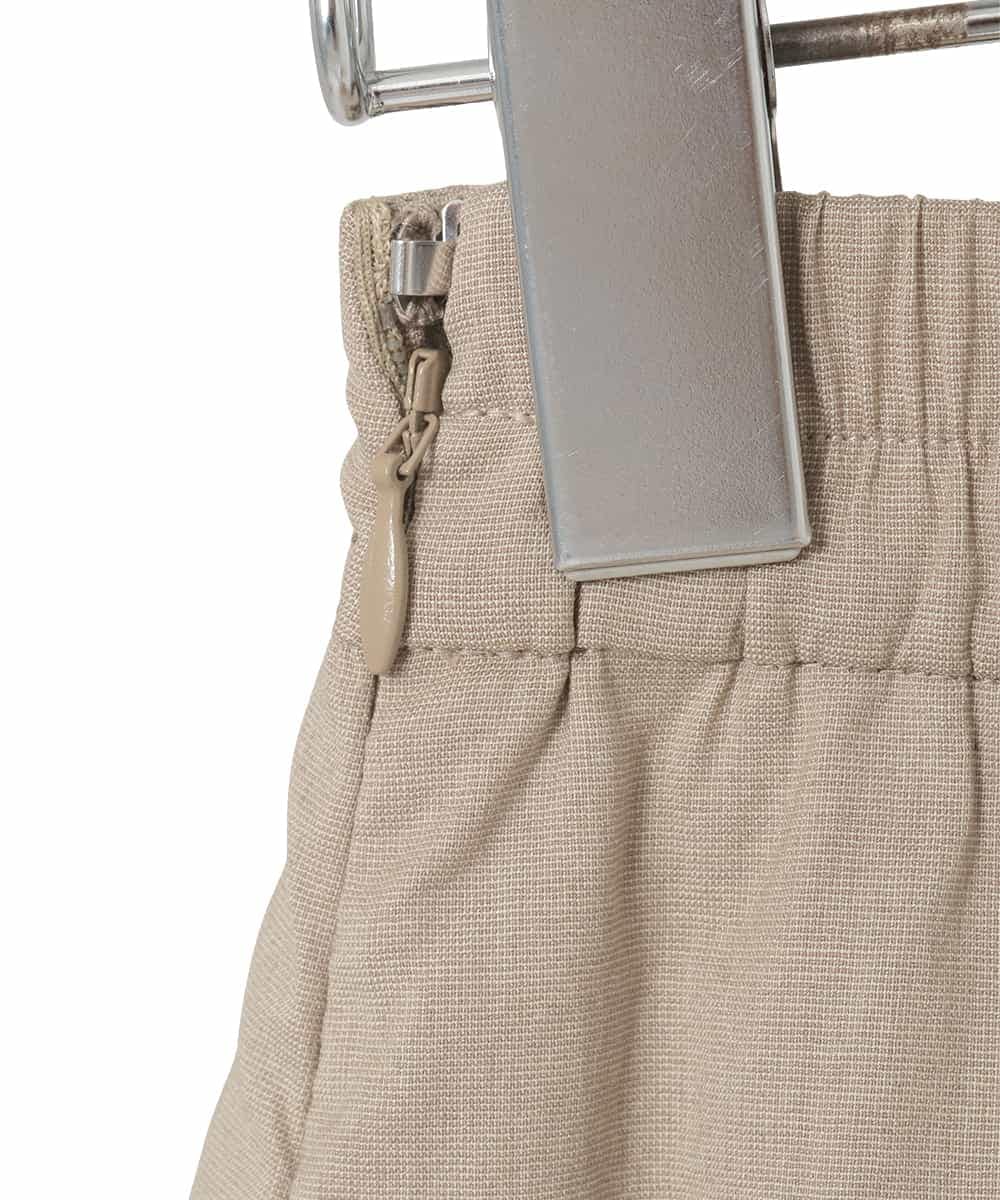 R6HFD31290 HIROKO BIS(小さいサイズ)(メゾン ドゥ サンク) 【小さいサイズ】リネンライクアウトポケットフレアスカート ベージュ