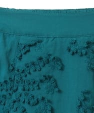 R6HGQ16290 HIROKO BIS(小さいサイズ)(メゾン ドゥ サンク) 【小さいサイズ/洗える】立体刺繍フレアスカート グリーン