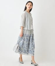 R6HGW22330 HIROKO BIS(小さいサイズ)(メゾン ドゥ サンク) 【小さいサイズ/セットアップ対応】ペーズリージャカードエアリースカート ライトグレー