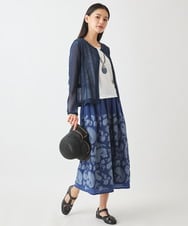 R6HGW22330 HIROKO BIS(小さいサイズ)(メゾン ドゥ サンク) 【小さいサイズ/セットアップ対応】ペーズリージャカードエアリースカート ライトグレー