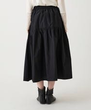 R6HLE02270 HIROKO BIS(小さいサイズ)(メゾン ドゥ サンク) 【小さいサイズ】ライトタフタティアードスカート ブラック