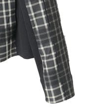 R6JAE50430 HIROKO BIS(小さいサイズ)(メゾン ドゥ サンク) 【小さいサイズ】チェックジャカードジップアップジャケット ブラック