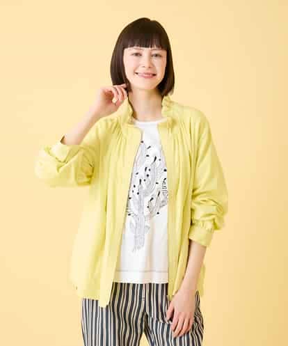 R6JED01390 HIROKO BIS(小さいサイズ) 【小さいサイズ】ナチュラルワッシャーギャザーライトブルゾン