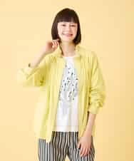 R6JED01390 HIROKO BIS(小さいサイズ)(メゾン ドゥ サンク) 【小さいサイズ】ナチュラルワッシャーギャザーライトブルゾン ライトイエロー