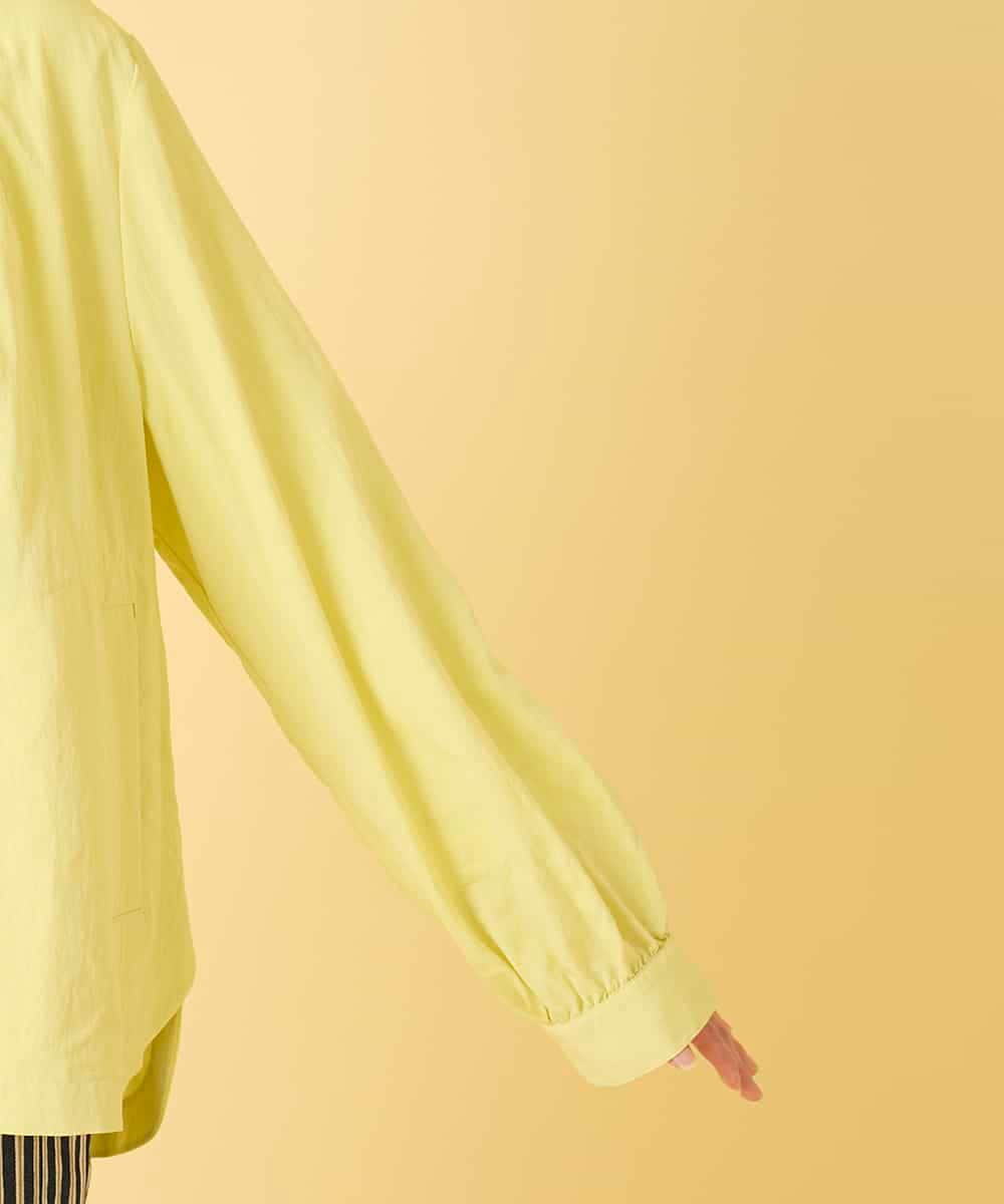 R6JED01390 HIROKO BIS(小さいサイズ)(メゾン ドゥ サンク) 【小さいサイズ】ナチュラルワッシャーギャザーライトブルゾン ライトイエロー