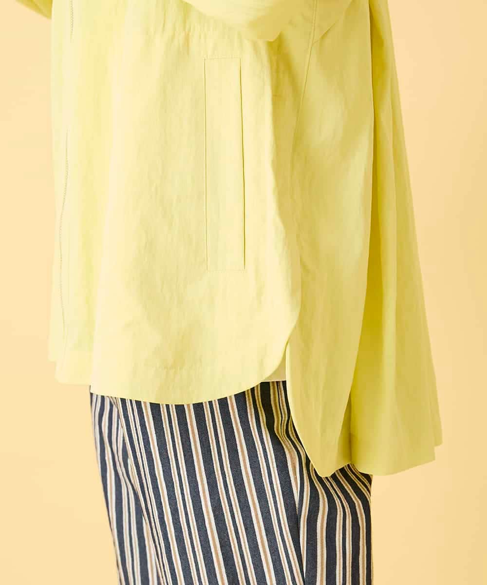 R6JED01390 HIROKO BIS(小さいサイズ)(メゾン ドゥ サンク) 【小さいサイズ】ナチュラルワッシャーギャザーライトブルゾン ライトイエロー