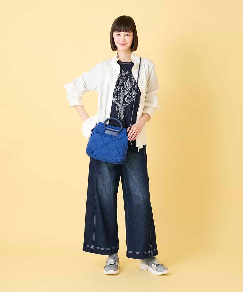 R6JED01390 HIROKO BIS(小さいサイズ)(メゾン ドゥ サンク) 【小さいサイズ】ナチュラルワッシャーギャザーライトブルゾン ライトイエロー